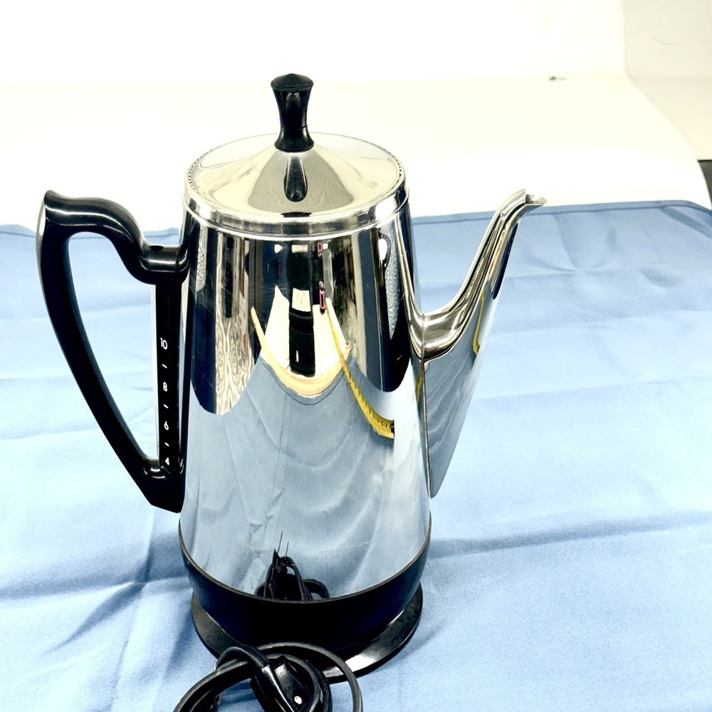 Vintage GENERAL ELECTRIC Automatic Percolator 4-10 Cup Coffee Pot GE A1CM30